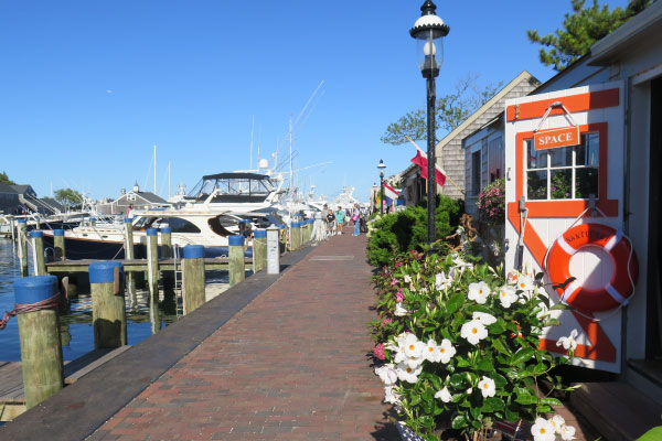 The wharfs are great areas to walk around on Nantucket
