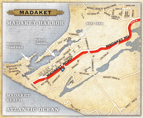 Young's Bicycle Shop map of Madaket