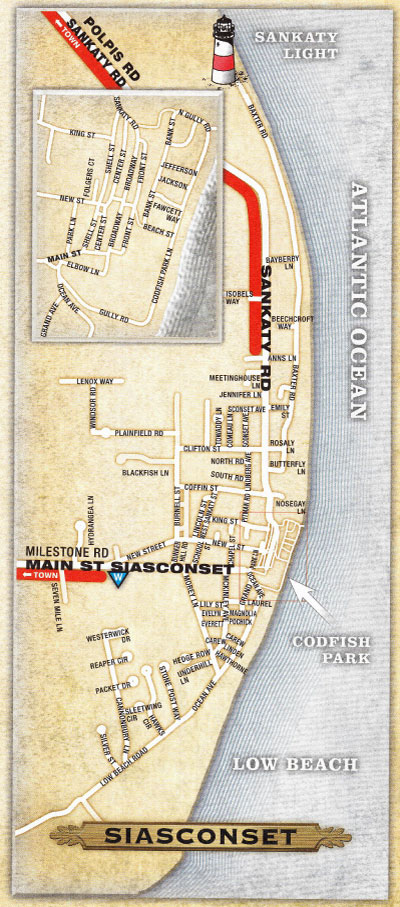 Young's Bicycle Shop map of 'Sconset